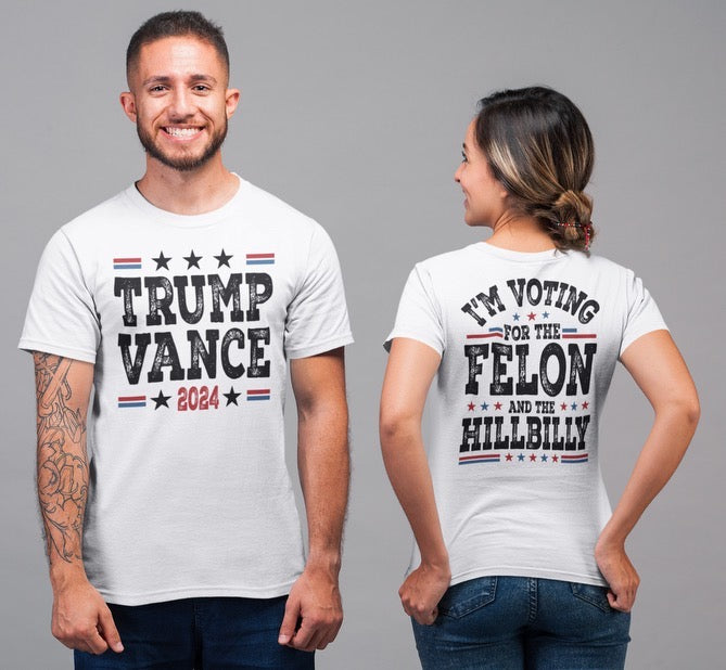 "Trump Vance 2024" Double-Sided T-Shirt
